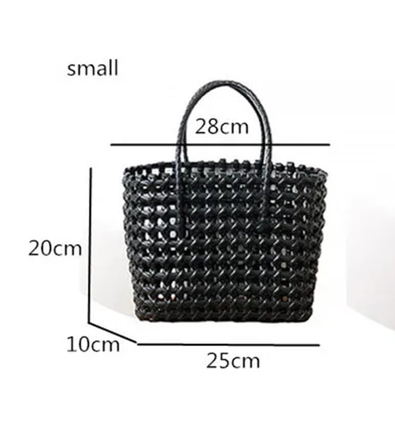  New Hand-Woven Messenger Bag for Summer / Hand-Held Single Shoulder Bag / Hollow Vegetable Basket / Beach Bag