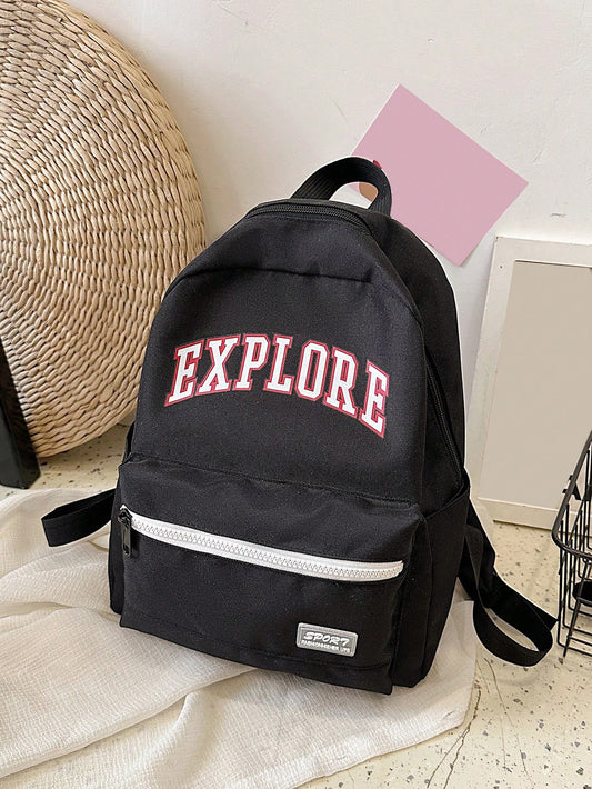 Letter Pattern Kids' Backpack