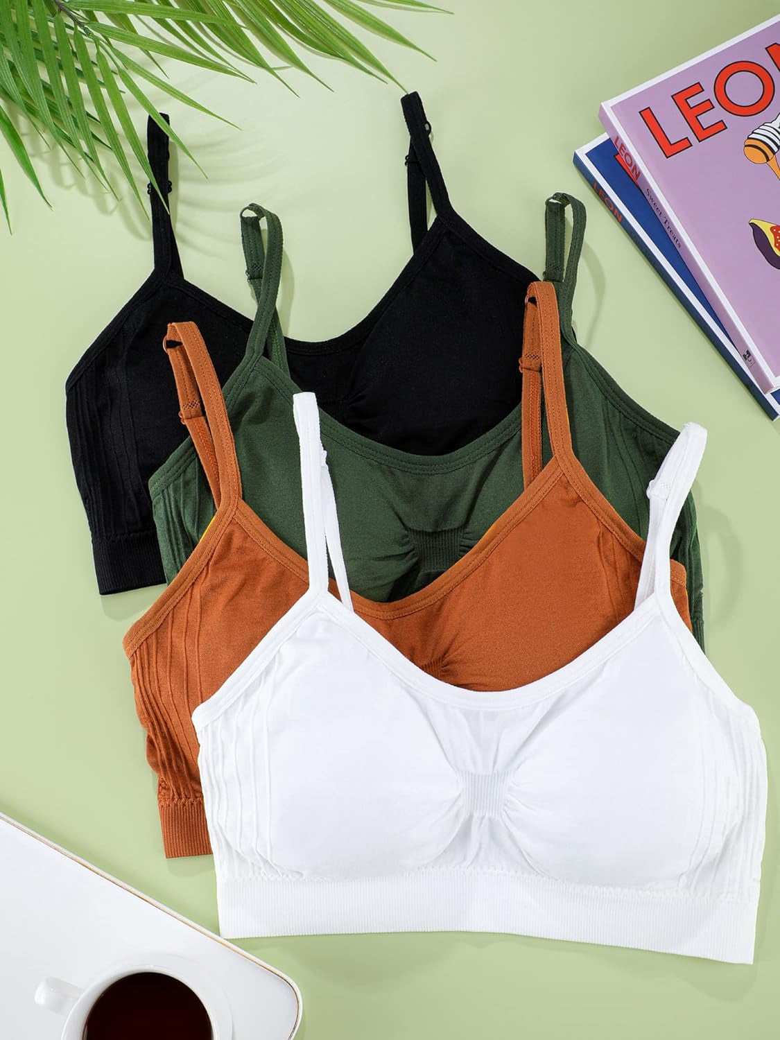 4 Piece Wireless Tank Top Bra/Sports Bra for Women