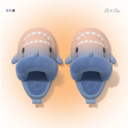 Plush Shark Slippers