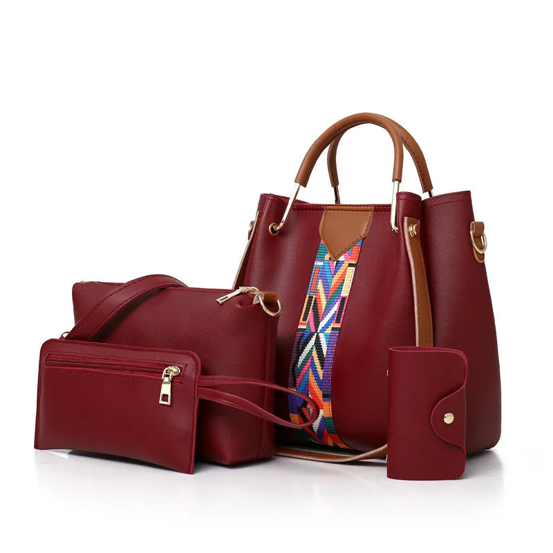 4-Piece Set Women Handbag