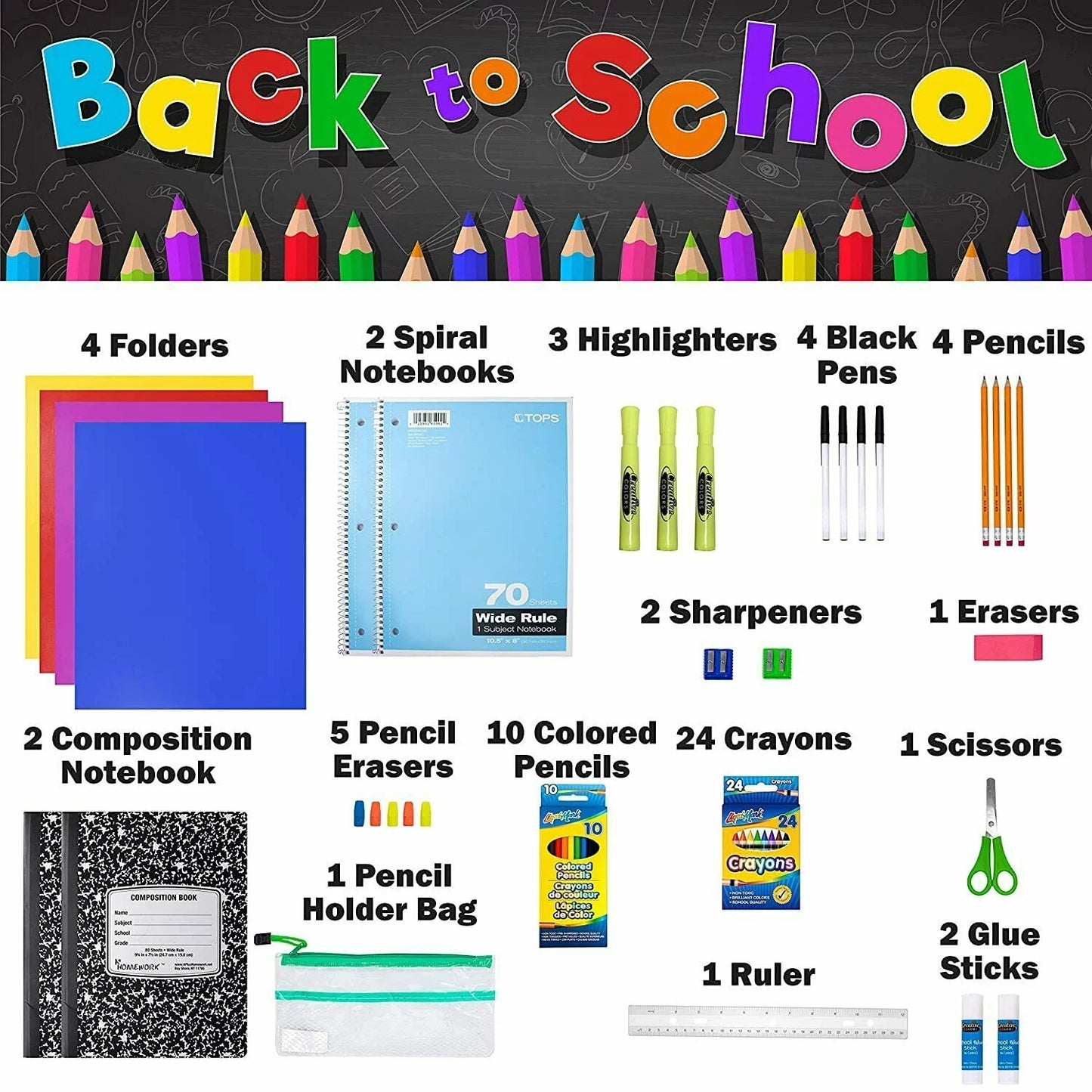  Back to School Supplies Bundle Kit