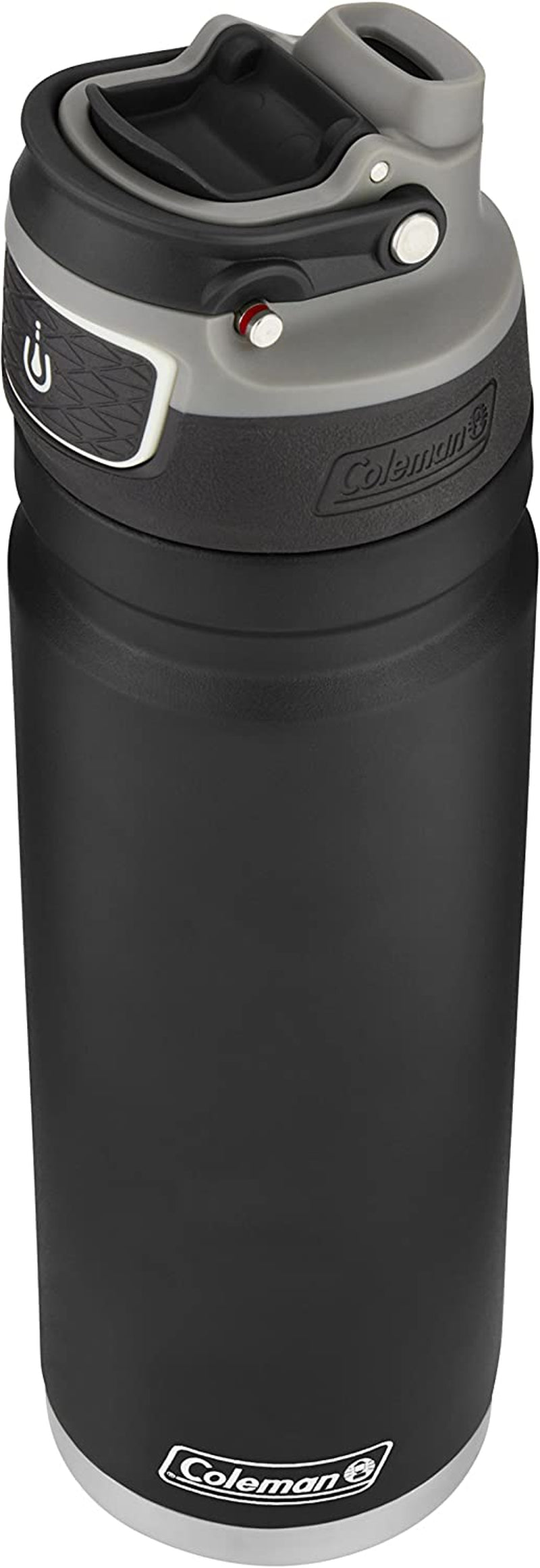 Freeflow Vacuum-Insulated Stainless Steel Water Bottle with Leak-Proof Lid, 24Oz Bottle with Button-Operated Lid & Carry Handle