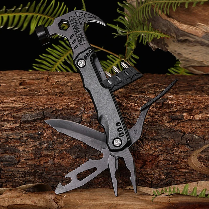 Multifunctional Pliers Multitool Claw Hammer Stainless Steel Tool with Nylon Sheath