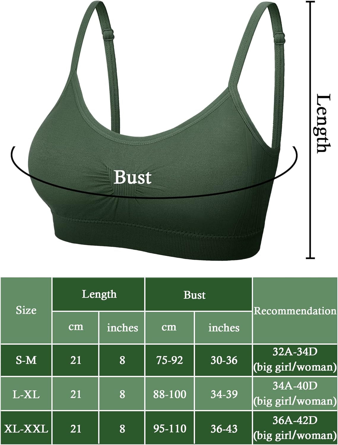 4 Piece Wireless Tank Top Bra/Sports Bra for Women