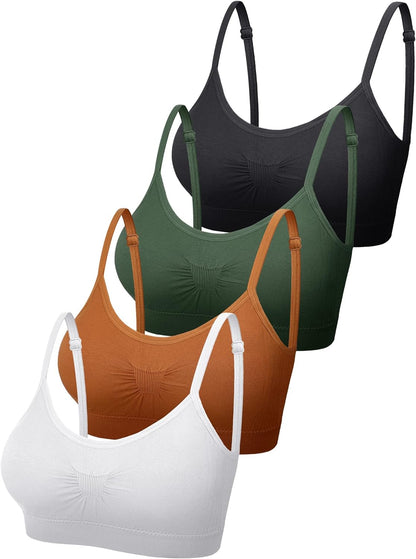 4 Piece Wireless Tank Top Bra/Sports Bra for Women