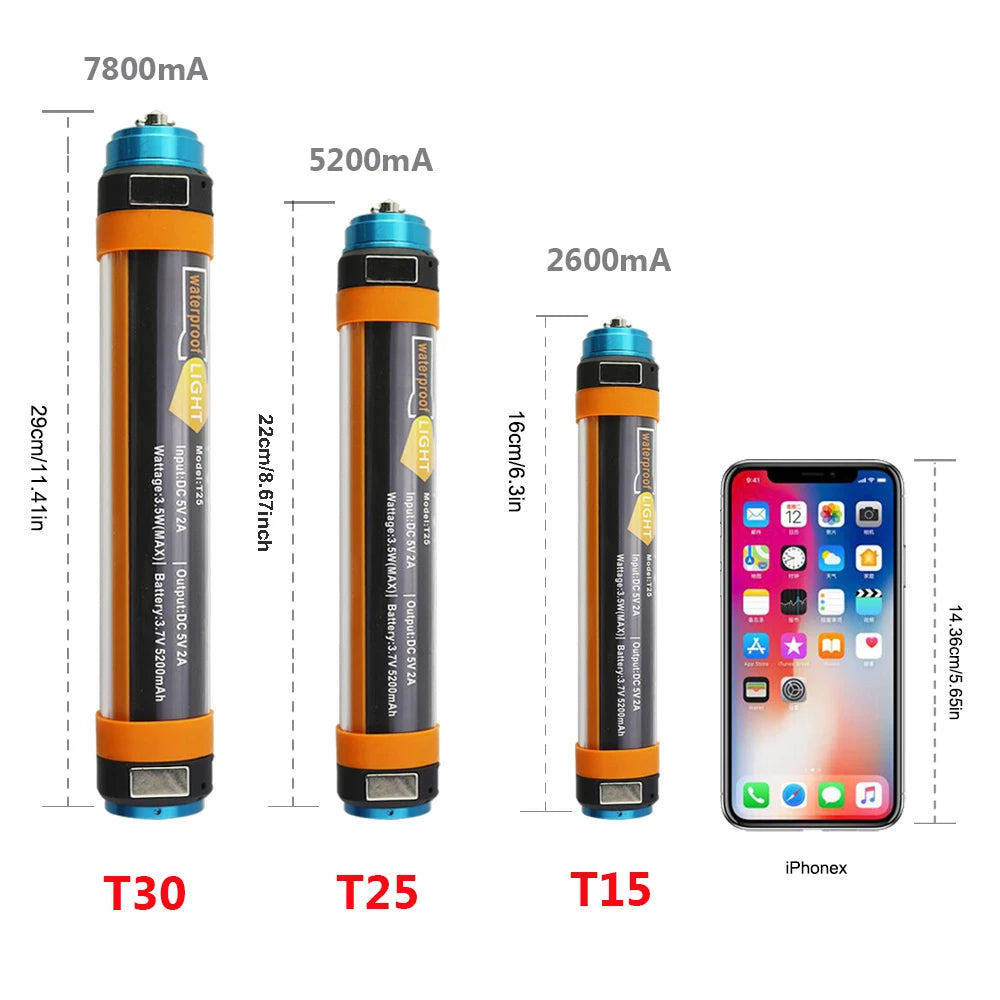 ZK30 Portable LED Camping Flashlight, Tent Lamp, USB Rechargeable Waterproof Lantern