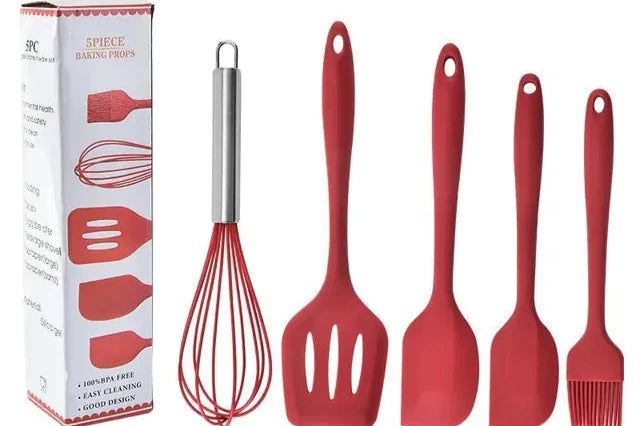 5/12pc Kitchen Utensil Set w/ Wooden Handle