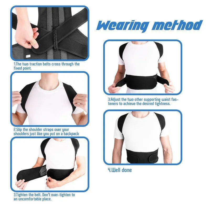 Back Brace Posture Corrector for Women and Men Back Lumbar Support Shoulder Posture Support for Improve Posture