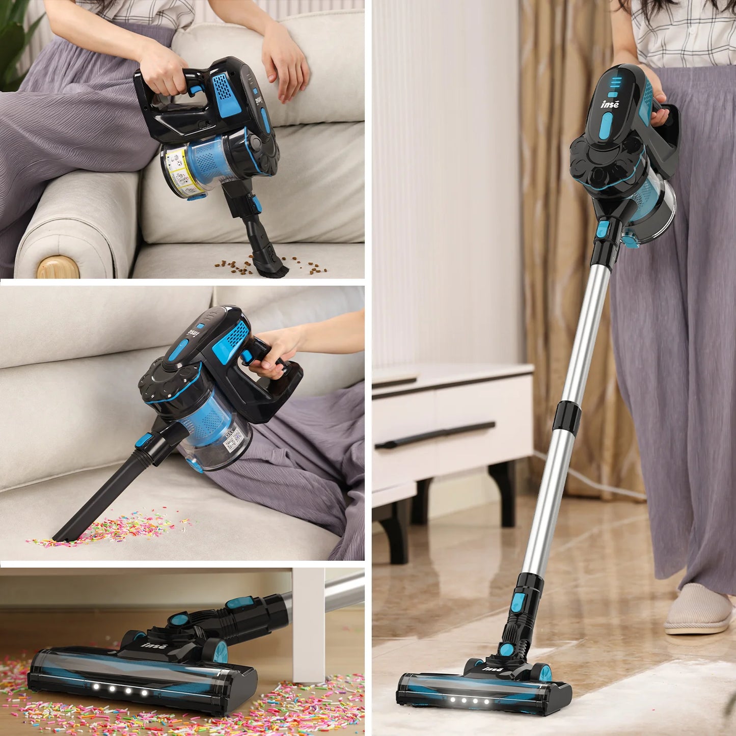  6-In-1 Cordless Stick Vacuum up to 40Min Runtime, 20Kpa 