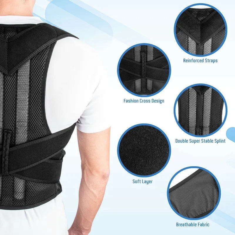 Back Brace Posture Corrector for Women and Men Back Lumbar Support Shoulder Posture Support for Improve Posture