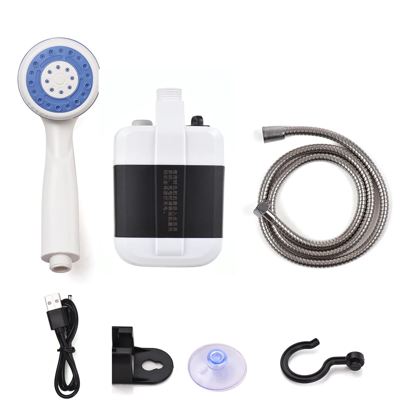 Portable Camping Shower w/ USB Rechargeable Electric Shower Pump for Camping, Car Washing, Gardening and Pet Cleaning