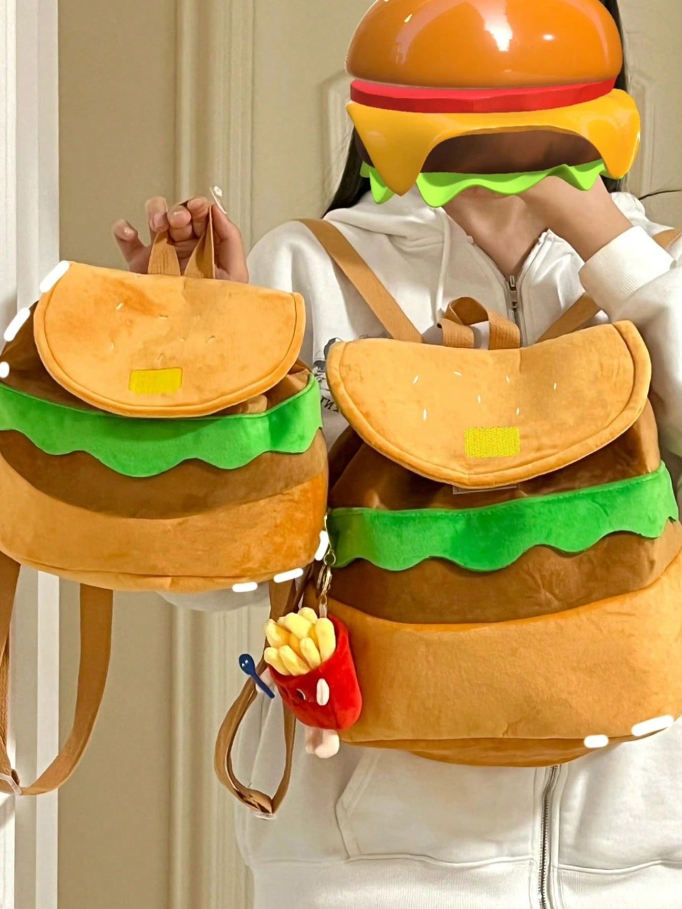 Hamburger Flip Top Backpack 