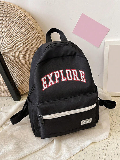 Letter Pattern Kids' Backpack