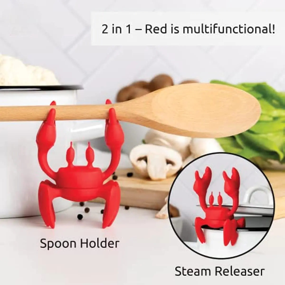 "Crabbie" Silicone Spoon Holder