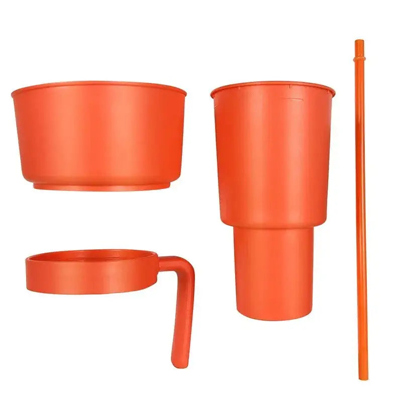 2 In 1 Snack Bowl Drink Cup with Straw