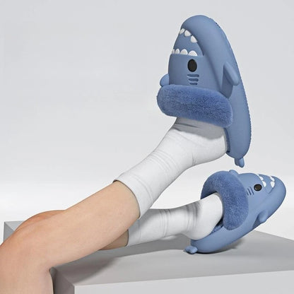 Plush Shark Slippers