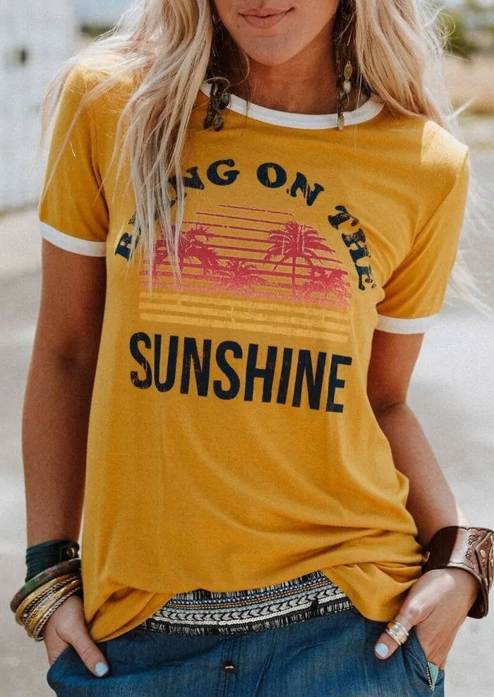 Sunshine Plus Size Womens T-Shirt